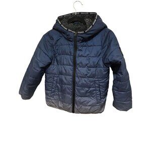 Abercrombie Kids Blue Gradient Puffer Jacket With Hood Size  7/8
